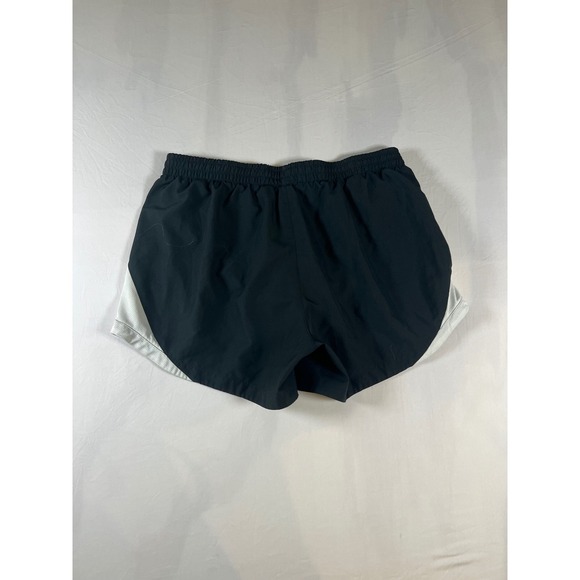 Nike Women Running Shorts Black White Mesh Inset Athletic Size M - Picture 3 of 6